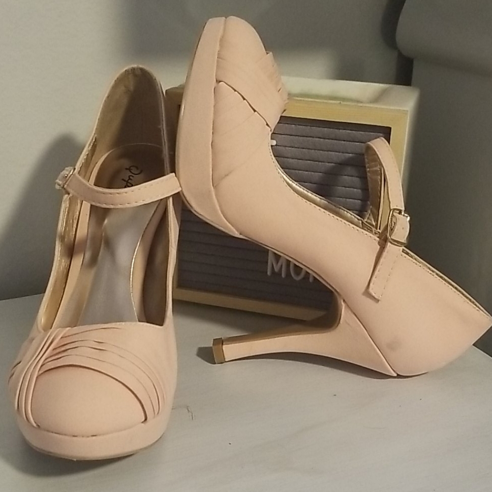 Peach heels